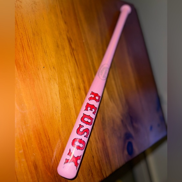 Little Sluggers Boston Red Sox Mini Wood Commemorative Bat Pink & Red - Picture 8 of 8